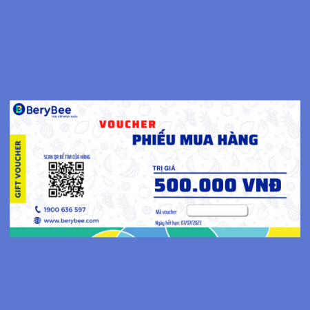 Voucher phiếu mua hàng 500,000 VNĐ - Voucher BeryBee