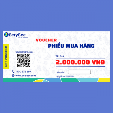 Voucher phiếu mua hàng 2.000,000 VNĐ - Voucher BeryBee