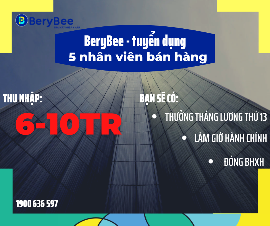 TUYỂN DỤNG NHÂN VIÊN BÁN HÀNG